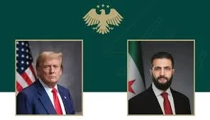 الرئيس السوري احمد الشرع والرئيس الامريكي دونالد ترامب