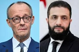 الرئيس السوري احمد الشرع والمستشار الالماني فريدريك ميريتس