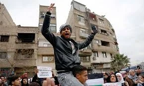 مظهرات للسوريين للتنديد بقرار دولة الاحتلال بإعدام الأسرى الفلسطينيين