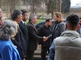 وزيرة الشؤون الاجتماعية هند قبوات في زيارة للحسكة