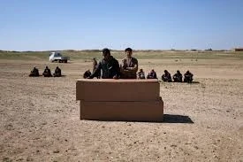 توابيت الضحايا السوريين الذين قضوا في قصف دولة الاحتلال على بيروت