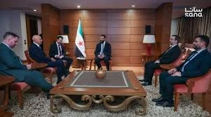 لقاء الرئيس احمد الشرع مع المبعوث الأمريكي توماس باراك