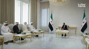 الرئيس احمد الشرع يستقبل الوفد الإماراتي