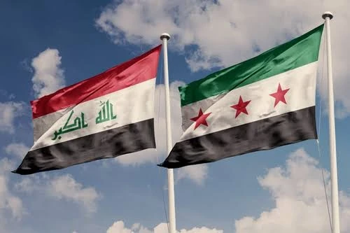 العلم السوري والعلم العراقي