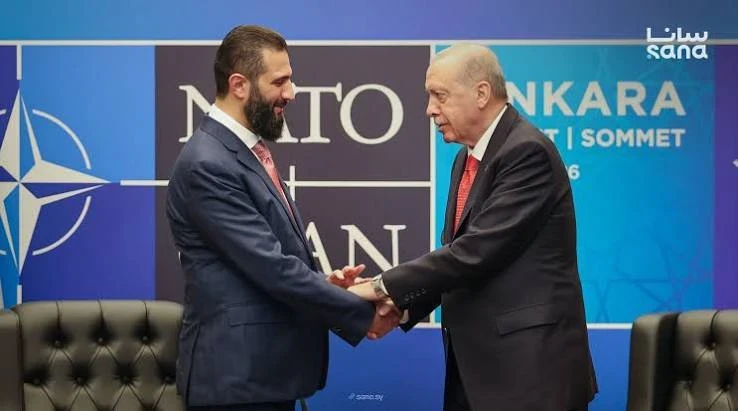 الرئيس السوري أحمد الشرع والرئيس التركي رجب طيب أوردغان