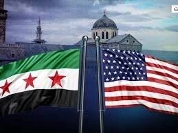 العلم السوري والعلم الامريكي