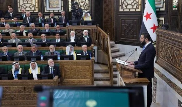 الرئيس احمد الشرع يلقي كلمة افتتاح مجلس الشعب السوري