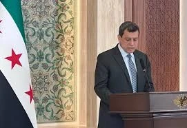 مظلوم عبدي أثناء القاء كلمته