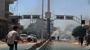 مكان انفجار السيارة في إدلب