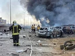 موقع الانفجار في سرمدا