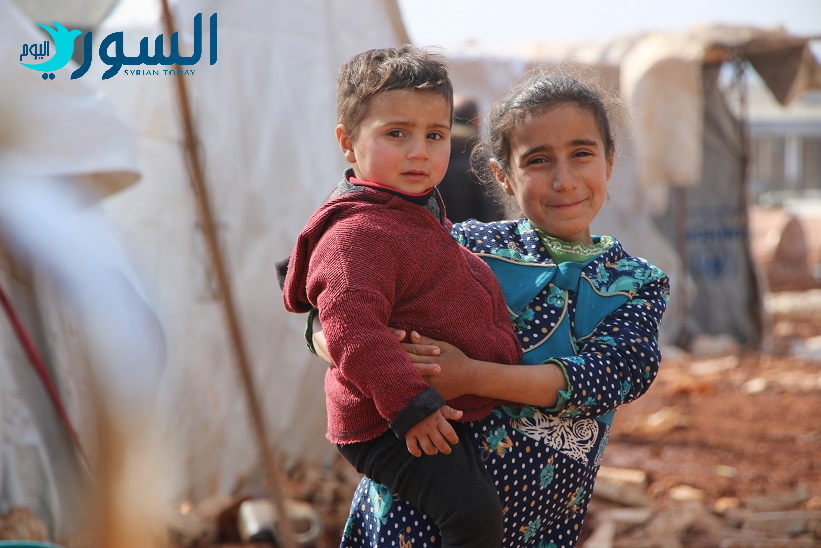 طفلة سورية في إحدى مخيمات النزوح /خاص
