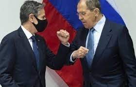 لقاء جنيف بين وزير خارجية روسيا سيرغي لافروف ووزير خارجية امريكا انتوني بلينكن