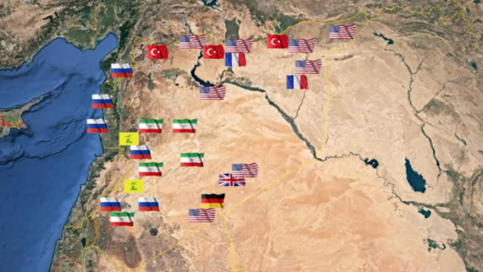 خارطة انتشار القوى الأجنبية في سوريا