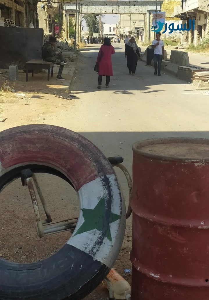حاجز لقوات النظام في درعا(خاص بالسوري اليوم)