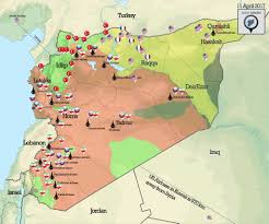 خريطة سوريا توضح موقع القواعد العسكرية الأجنبية على الاراضي السورية